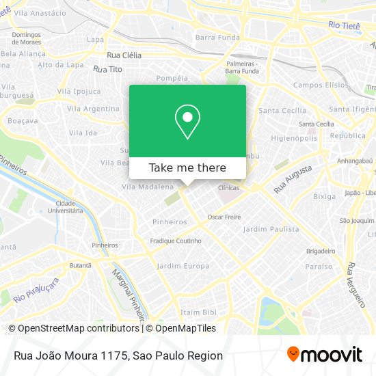 Mapa Rua João Moura 1175