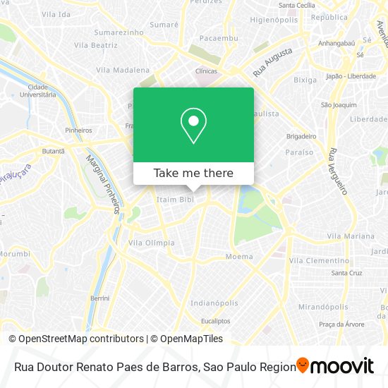 Mapa Rua Doutor Renato Paes de Barros