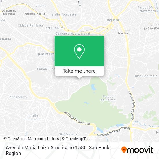 Avenida Maria Luiza Americano 1586 map