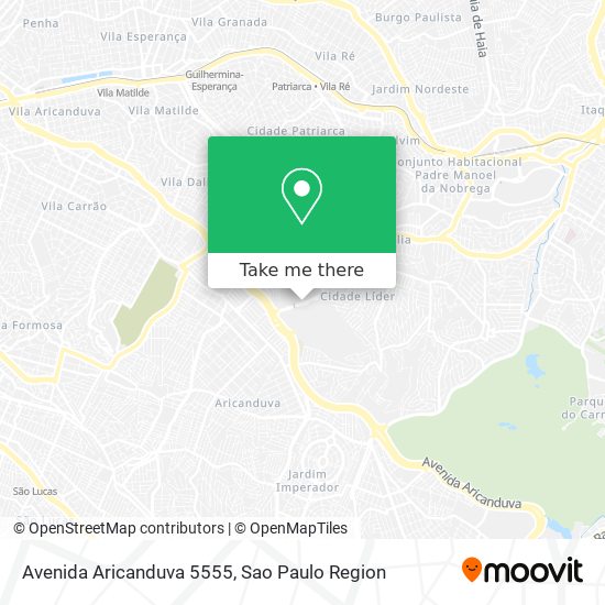 Avenida Aricanduva 5555 map