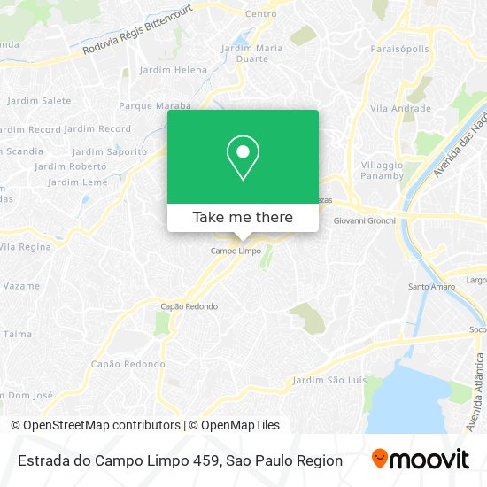 Mapa Estrada do Campo Limpo 459