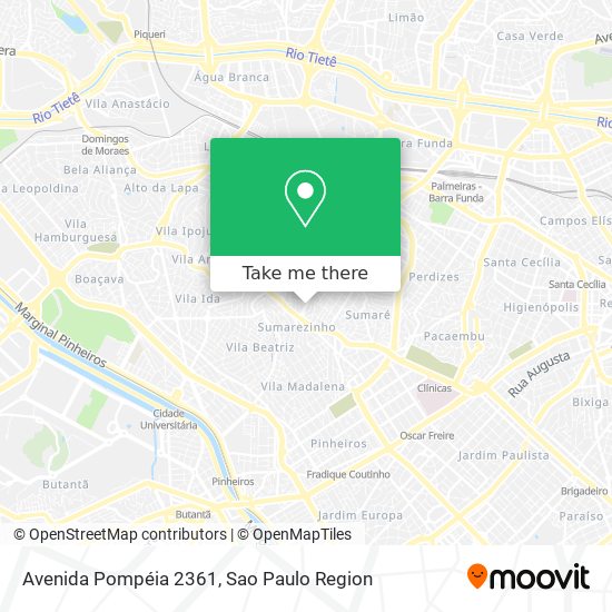 Avenida Pompéia 2361 map