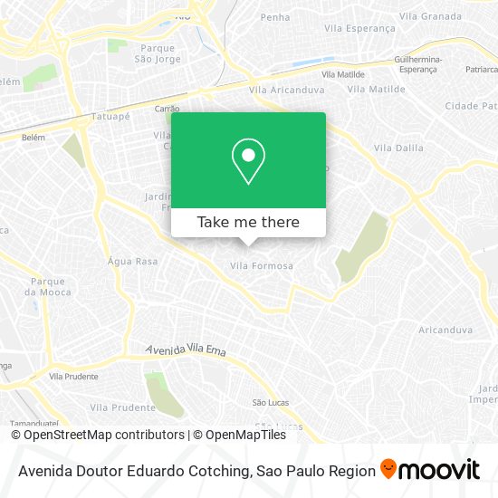 Mapa Avenida Doutor Eduardo Cotching
