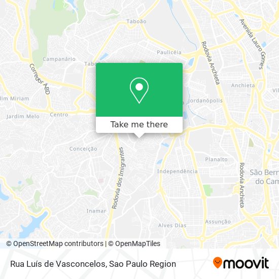 Mapa Rua Luís de Vasconcelos