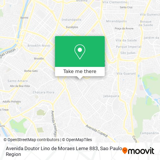 Avenida Doutor Lino de Moraes Leme 883 map