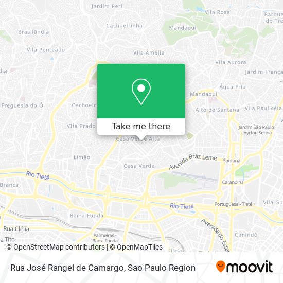 Rua José Rangel de Camargo map