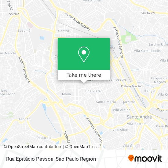 Mapa Rua Epitácio Pessoa