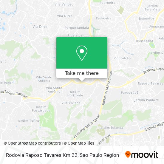 Mapa Rodovia Raposo Tavares Km 22