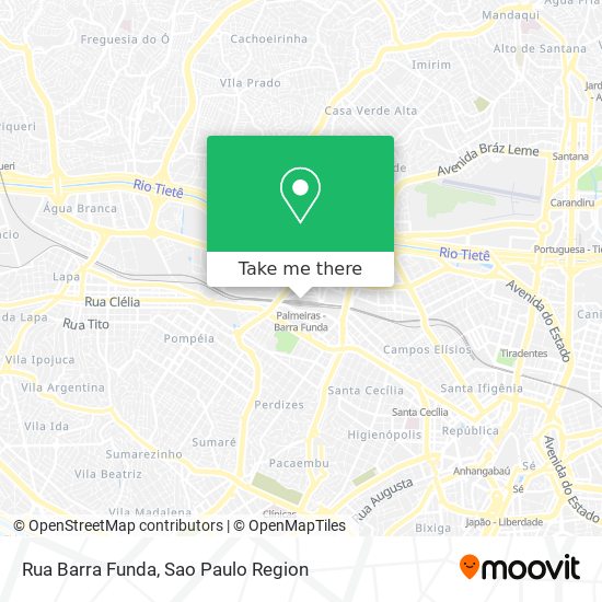 Mapa Rua Barra Funda