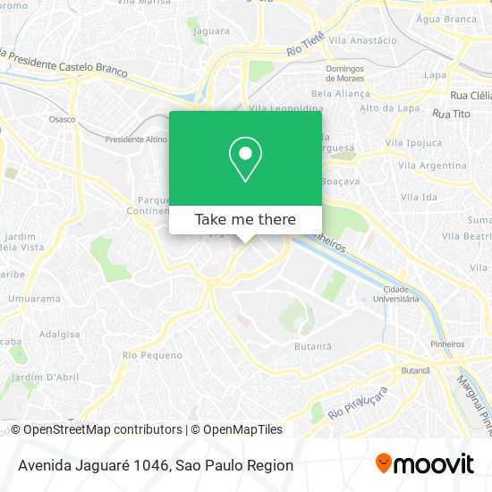 Avenida Jaguaré 1046 map