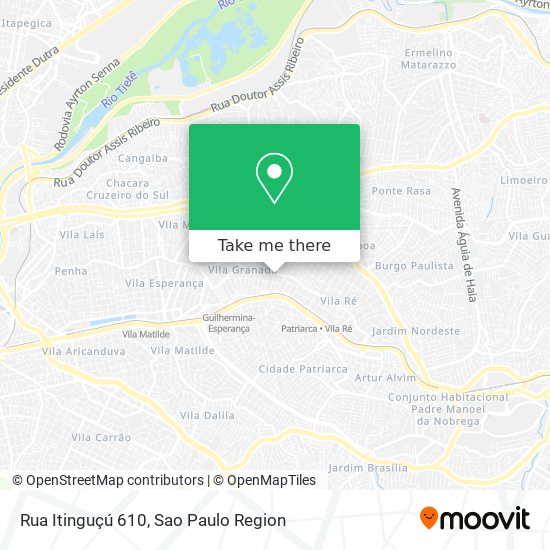 Rua Itinguçú 610 map