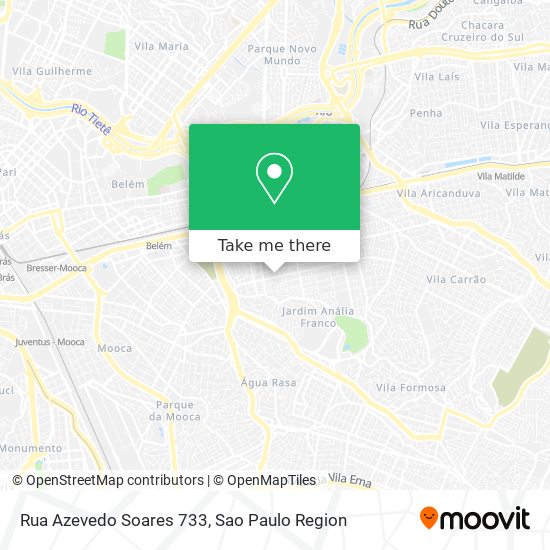 Rua Azevedo Soares 733 map