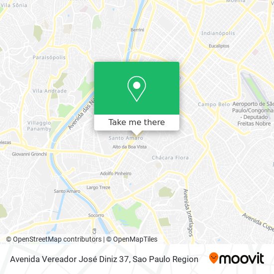 Mapa Avenida Vereador José Diniz 37