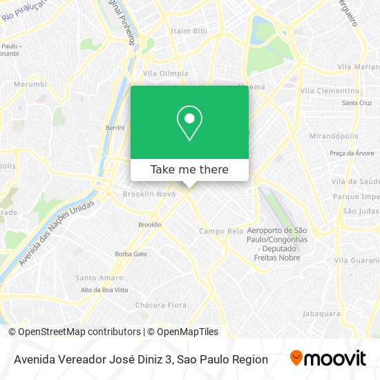Mapa Avenida Vereador José Diniz 3