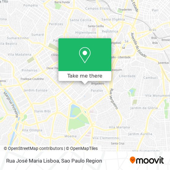 Mapa Rua José Maria Lisboa