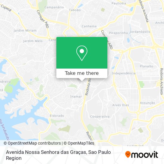 Mapa Avenida Nossa Senhora das Graças