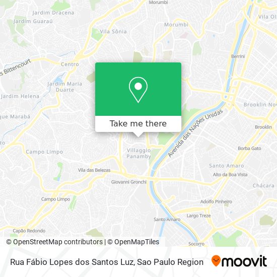 Mapa Rua Fábio Lopes dos Santos Luz