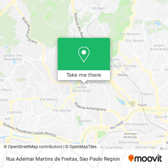 Rua Ademar Martins de Freitas map