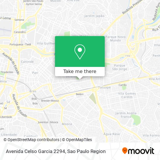 Mapa Avenida Celso Garcia 2294