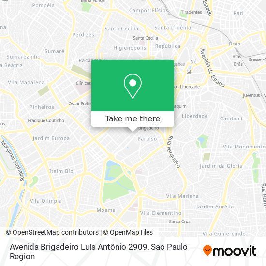 Avenida Brigadeiro Luís Antônio 2909 map