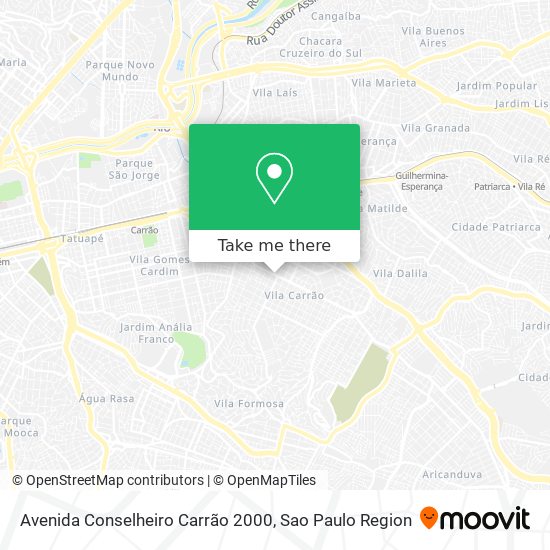 Avenida Conselheiro Carrão 2000 map