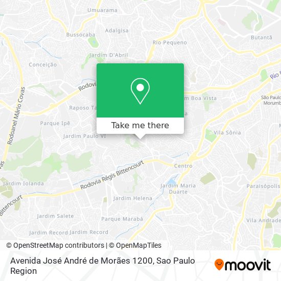 Avenida José André de Morães 1200 map