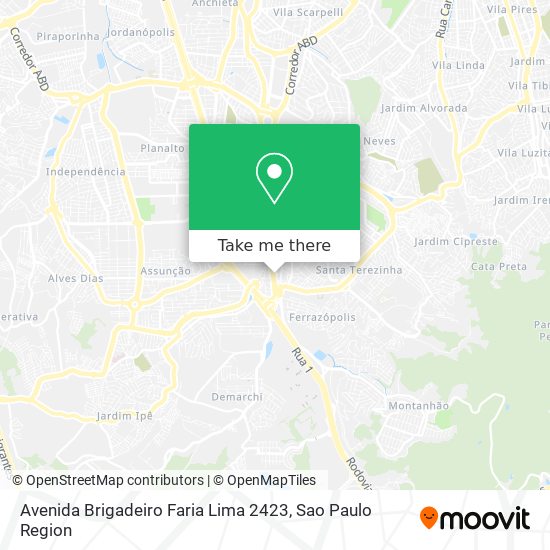 Mapa Avenida Brigadeiro Faria Lima 2423