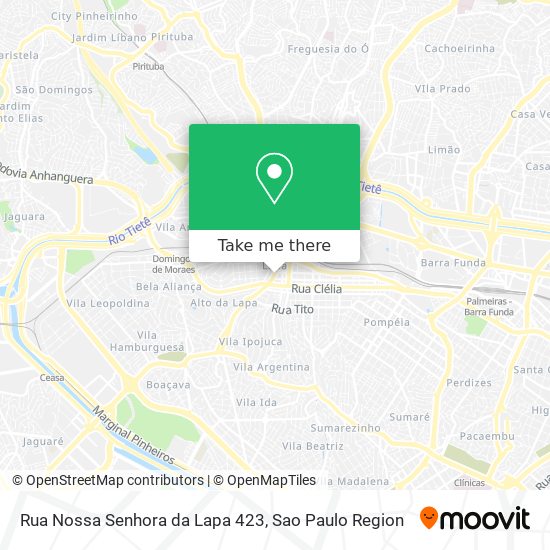 Mapa Rua Nossa Senhora da Lapa 423