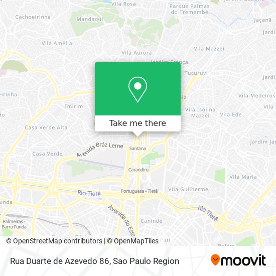 Mapa Rua Duarte de Azevedo 86