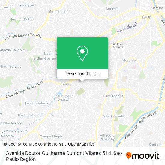 Avenida Doutor Guilherme Dumont Vilares 514 map