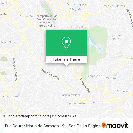 Mapa Rua Doutor Mario de Campos 191