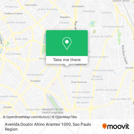 Mapa Avenida Doutor Altino Arantes 1000