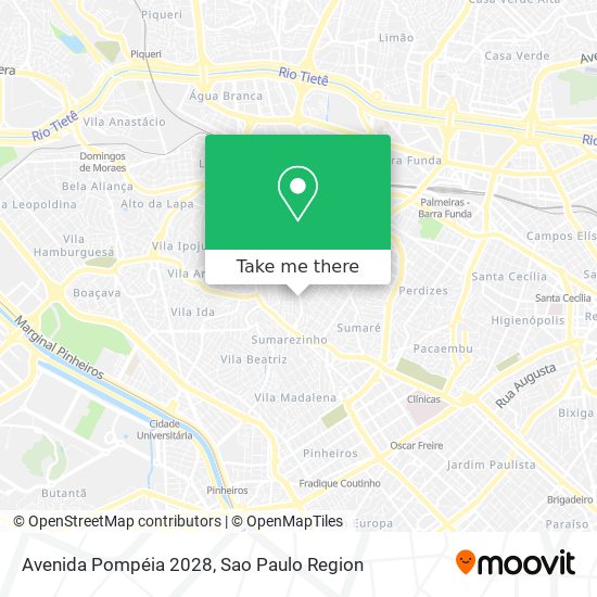 Avenida Pompéia 2028 map