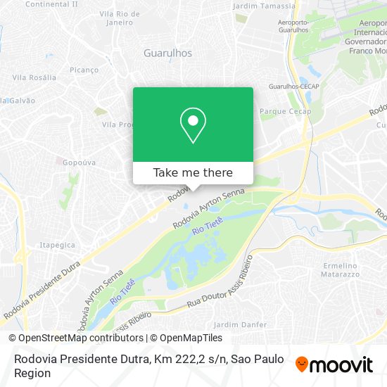 Rodovia Presidente Dutra, Km 222,2 s / n map