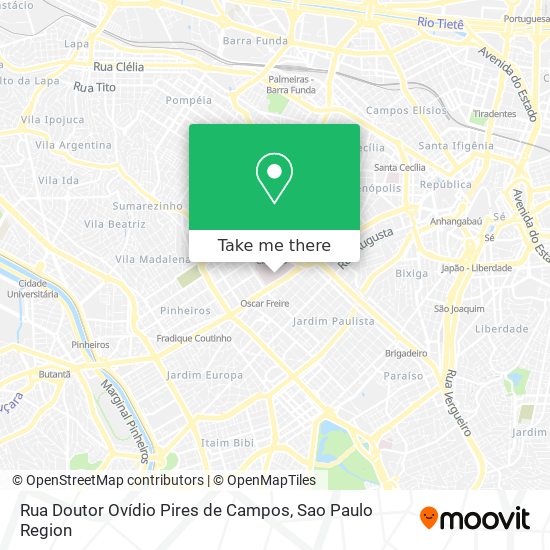 Rua Doutor Ovídio Pires de Campos map
