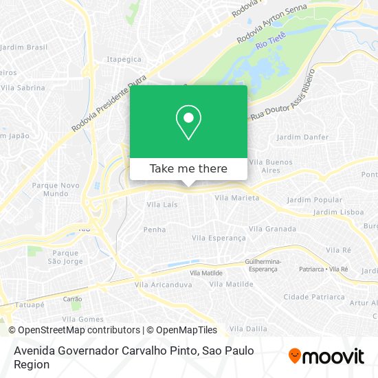 Avenida Governador Carvalho Pinto map