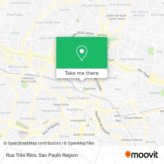 Rua Três Rios map