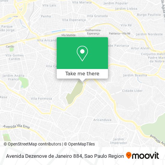 Mapa Avenida Dezenove de Janeiro 884