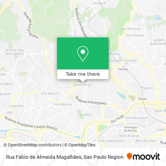 Mapa Rua Fábio de Almeida Magalhães