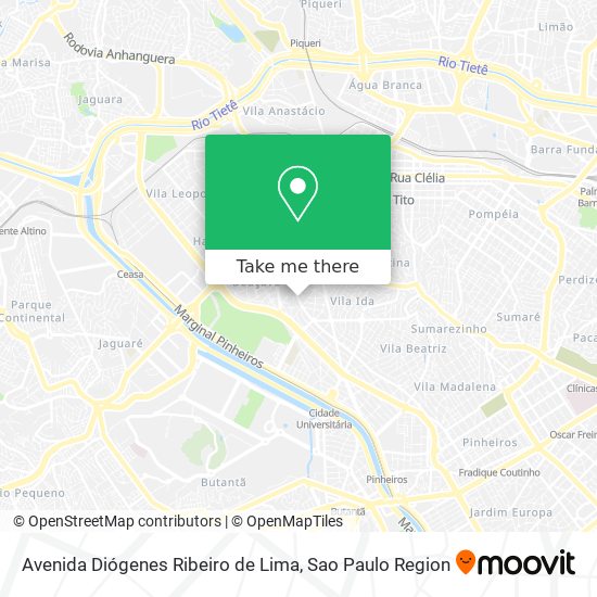 Mapa Avenida Diógenes Ribeiro de Lima