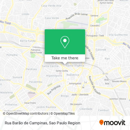 Mapa Rua Barão de Campinas