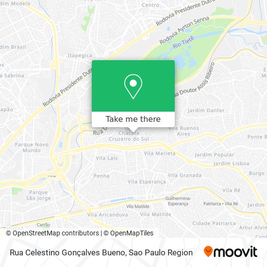 Rua Celestino Gonçalves Bueno map