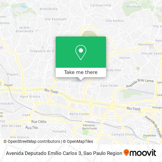 Avenida Deputado Emílio Carlos 3 map