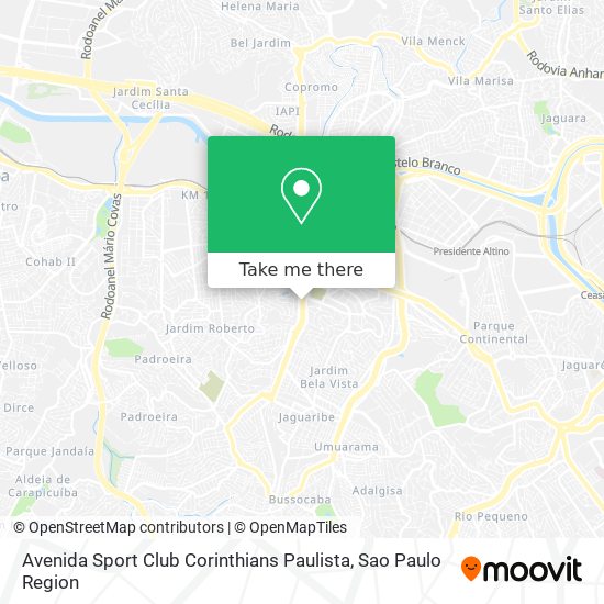 Mapa Avenida Sport Club Corinthians Paulista