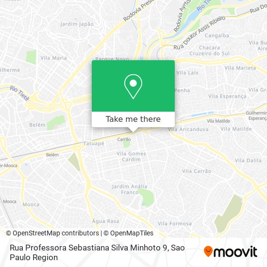 Rua Professora Sebastiana Silva Minhoto 9 map