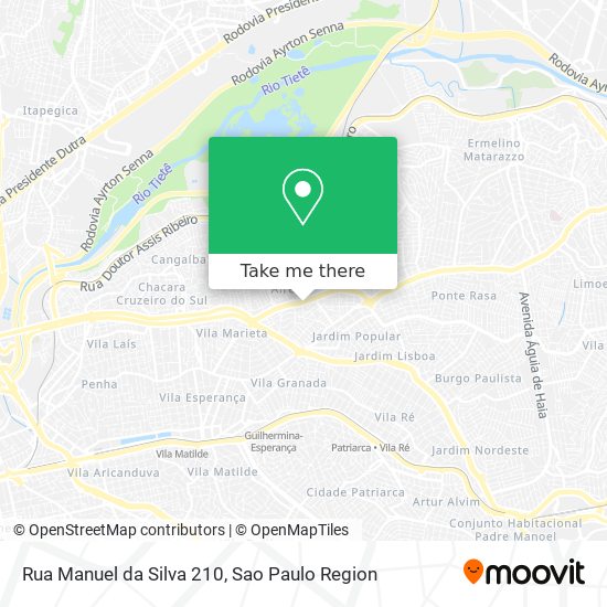 Mapa Rua Manuel da Silva 210