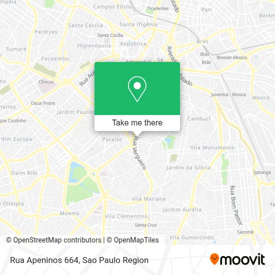 Rua Apeninos 664 map