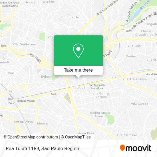 Rua Tuiuti 1189 map