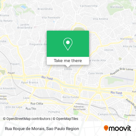 Mapa Rua Roque de Morais