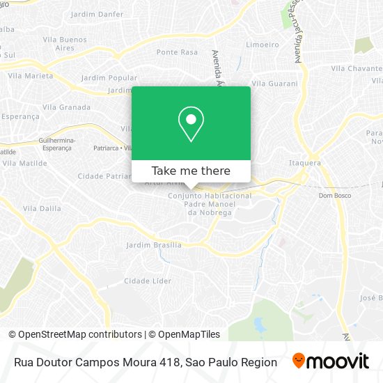 Mapa Rua Doutor Campos Moura 418